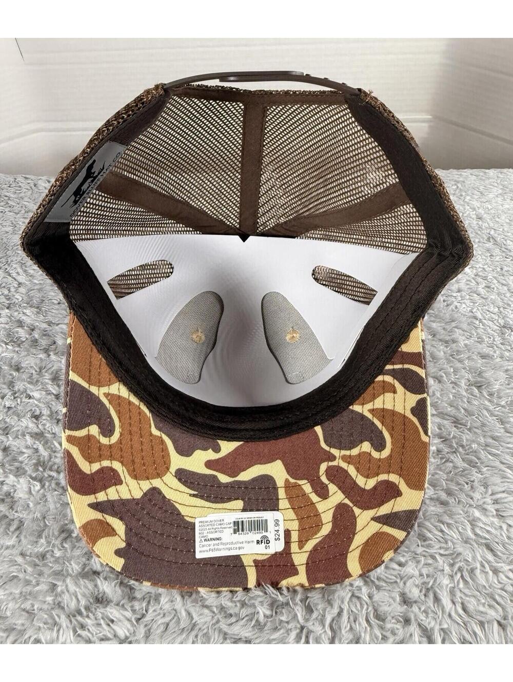 NWT Dover Bluff Hat Co Camo Trucker Hat Cap Adjustable Pointer Hunting Dog Patch - Picture 5 of 8